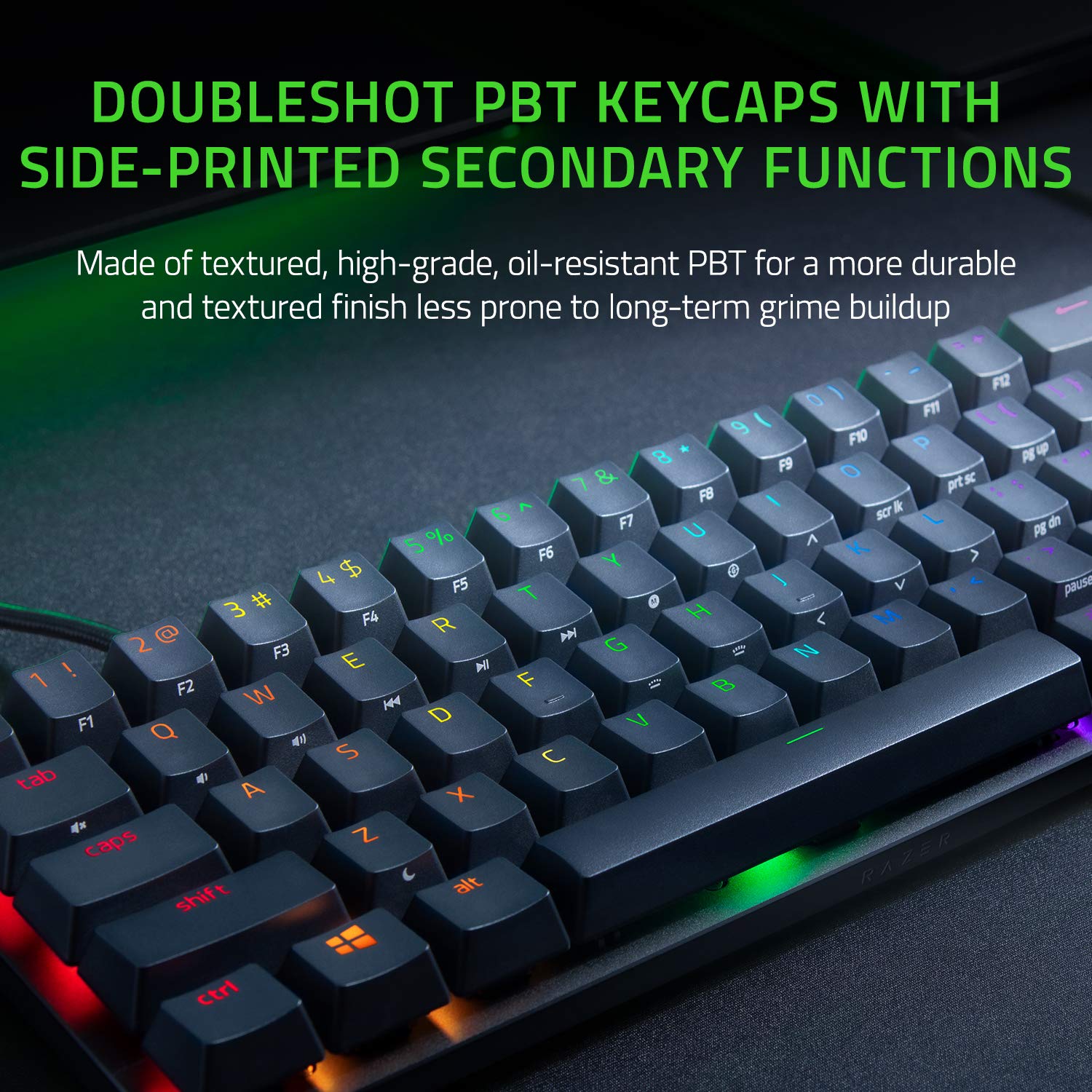 Razer Huntsman Mini 60% Mechanical Gaming Keyboard - Linear Optical Switches for Ultra-Fast Response - Customizable Chroma RGB Backlighting - Durable PBT Keycaps - Compact Design for Esports & Office Use - Perfect for Gaming, Typing & Streamers (Black)