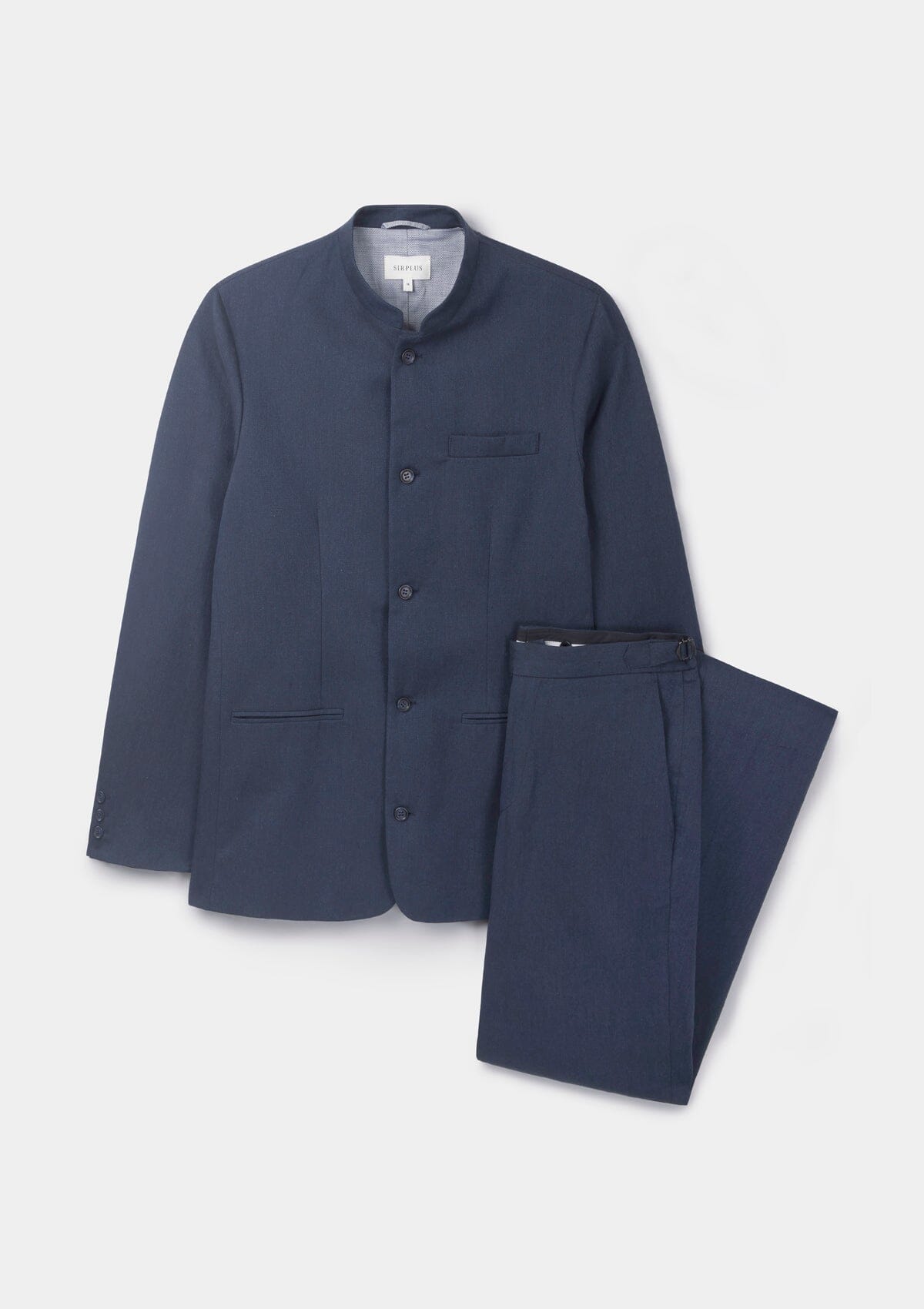 Premium Navy Blue Cotton Linen Nehru Jacket for Men - Stylish Formal & Casual Wear for Weddings, Parties, and Office Events