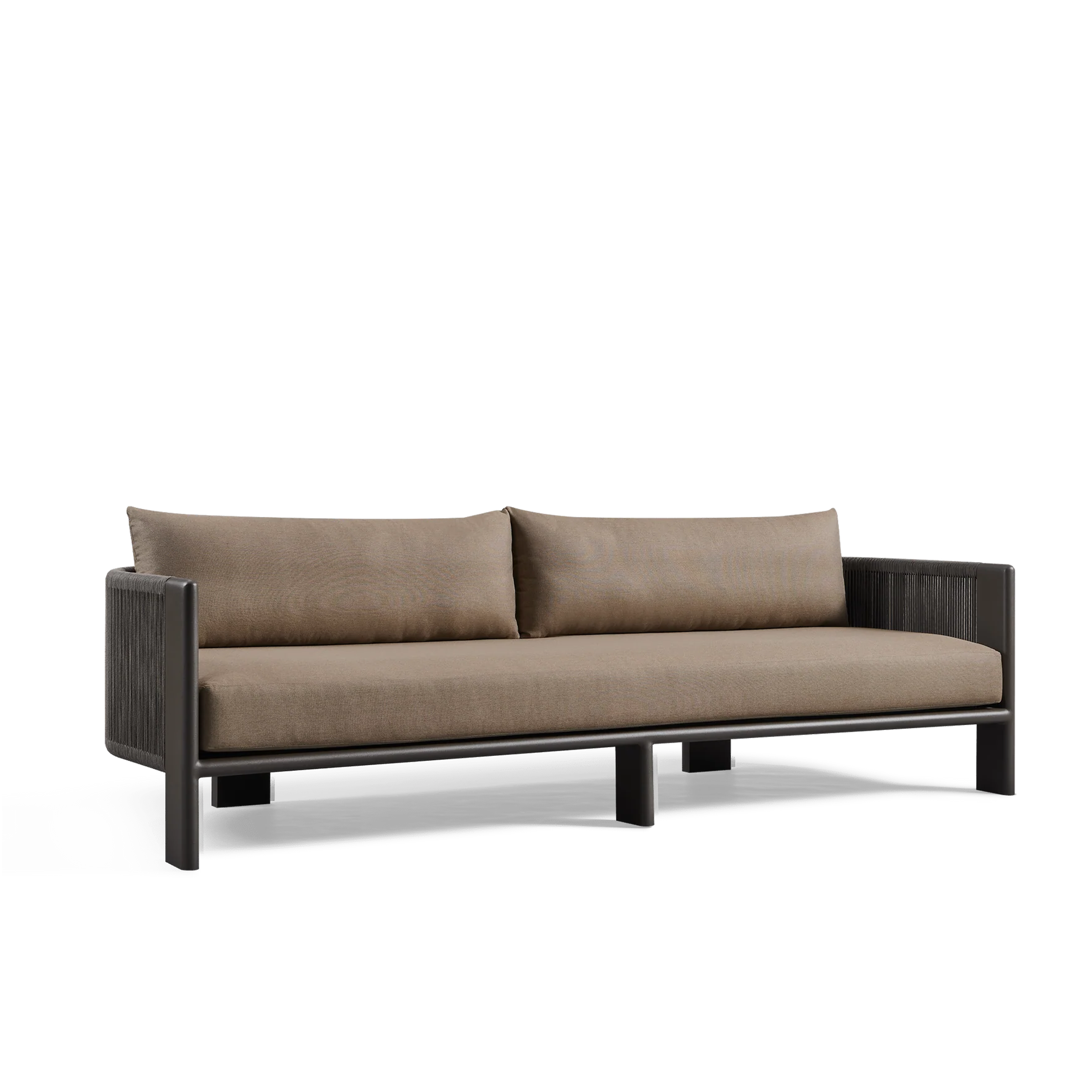 Luxury Palm Beach 3-Seater Sofa - Modern Coastal Living Room Furniture for Beach House & Vacation Home Decor