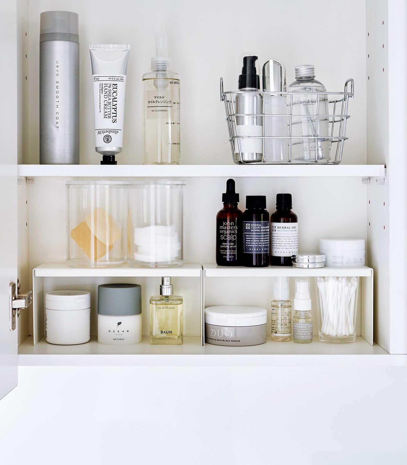 2-Pack Steel Medicine Cabinet Riser - Extra Storage Shelf for Bathroom Organization - Perfect for Small Spaces, Makeup & Toiletries Storage