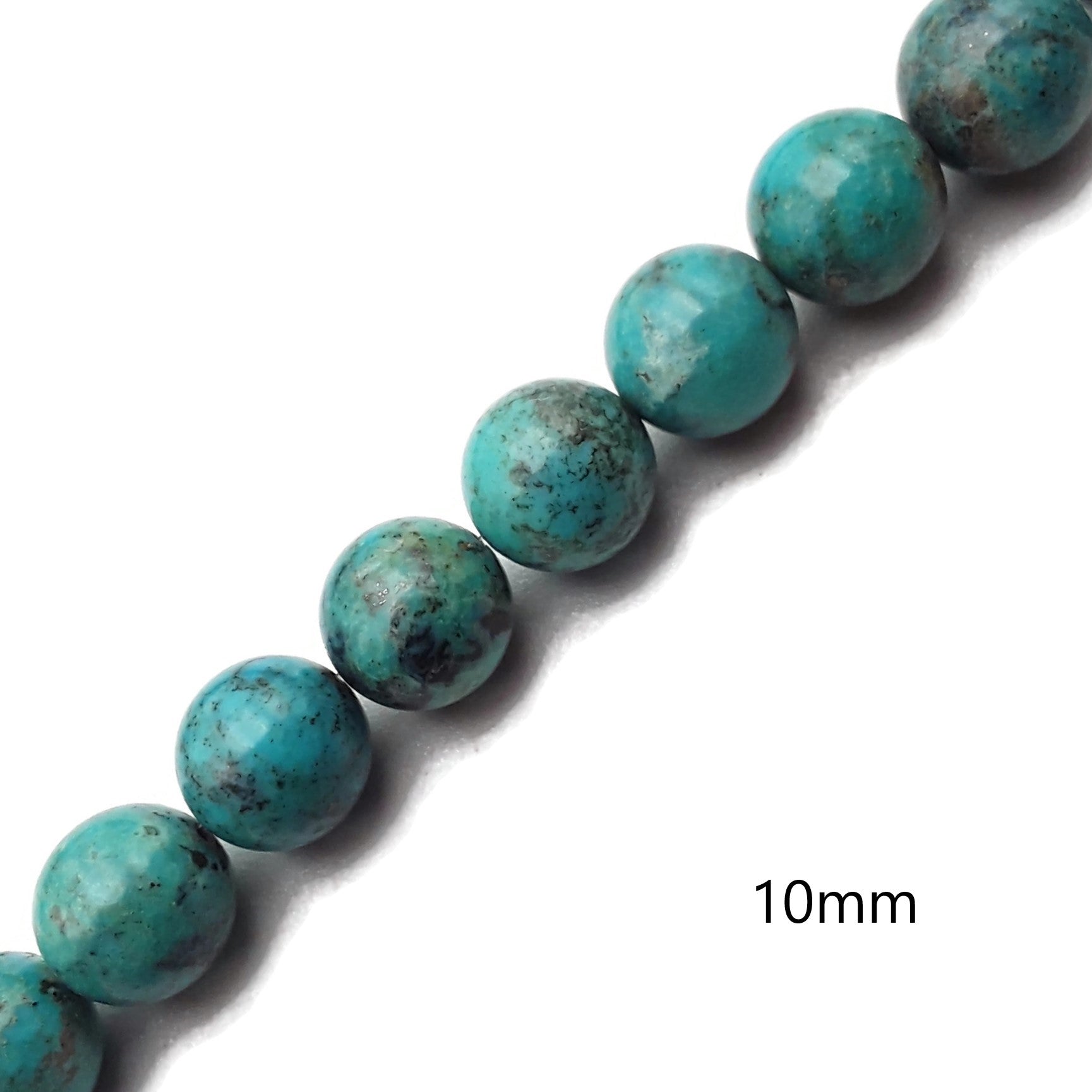 Natural Turquoise Beads - 5mm to 10mm Smooth Round Gemstone Beads for Jewelry Making (15.5 Inch Strand) | Perfect for Bracelets, Necklaces & DIY Craft Projects