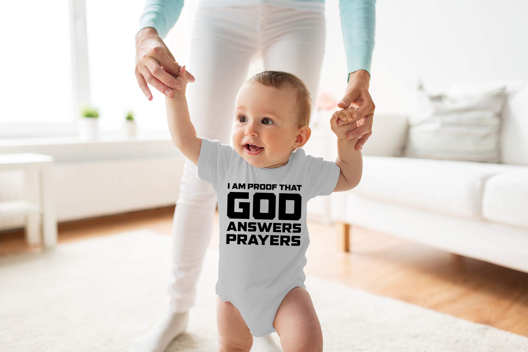 Funny Baby Bodysuit - Newborn Boy Clothes for Prayerful Parents