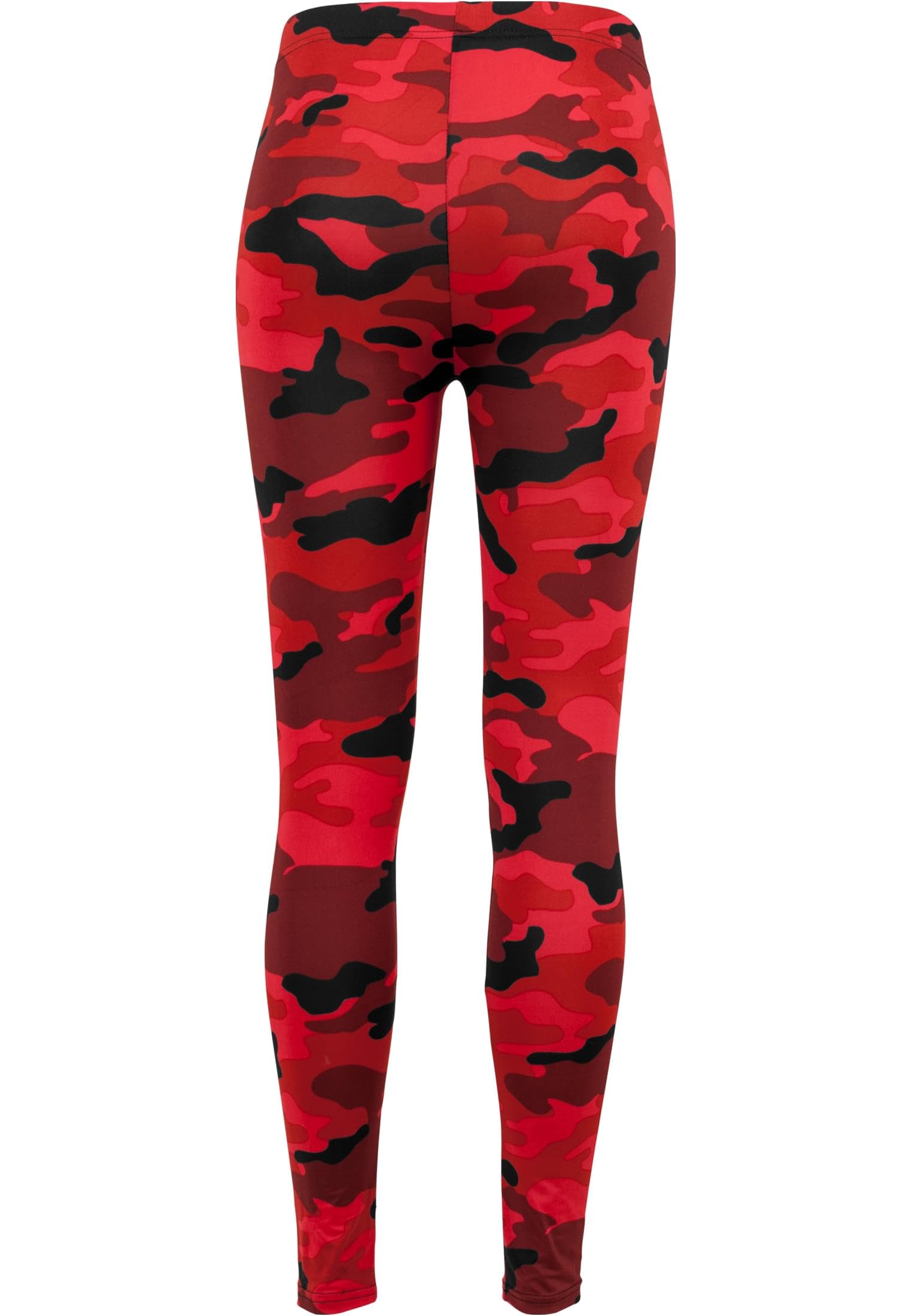 Women's Red Camo Leggings - High Waisted Yoga Pants with Pockets, Stretchy Workout Tights for Running, Gym & Outdoor Activities