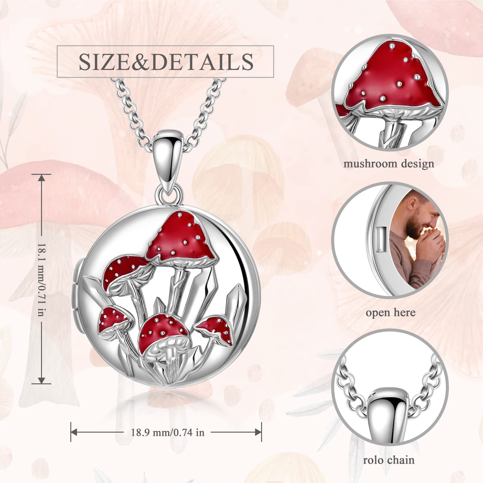Personalized Sterling Silver Photo Locket Necklace - Engravable Keepsake Jewelry for Women, Anniversary & Birthday Gifts | Wear Close to Your Heart for Weddings, Mother's Day & Special Occasions