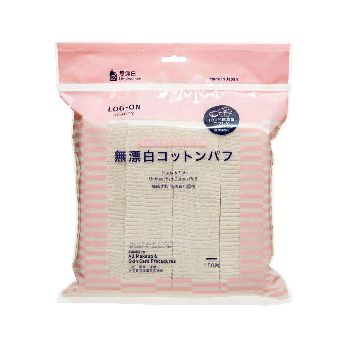 LOG ON Beauty Unbleached Cotton Pads - 100% Natural Organic Facial Rounds for Makeup Removal, Toner Application & Skincare - Gentle on Sensitive Skin (200 Count)
