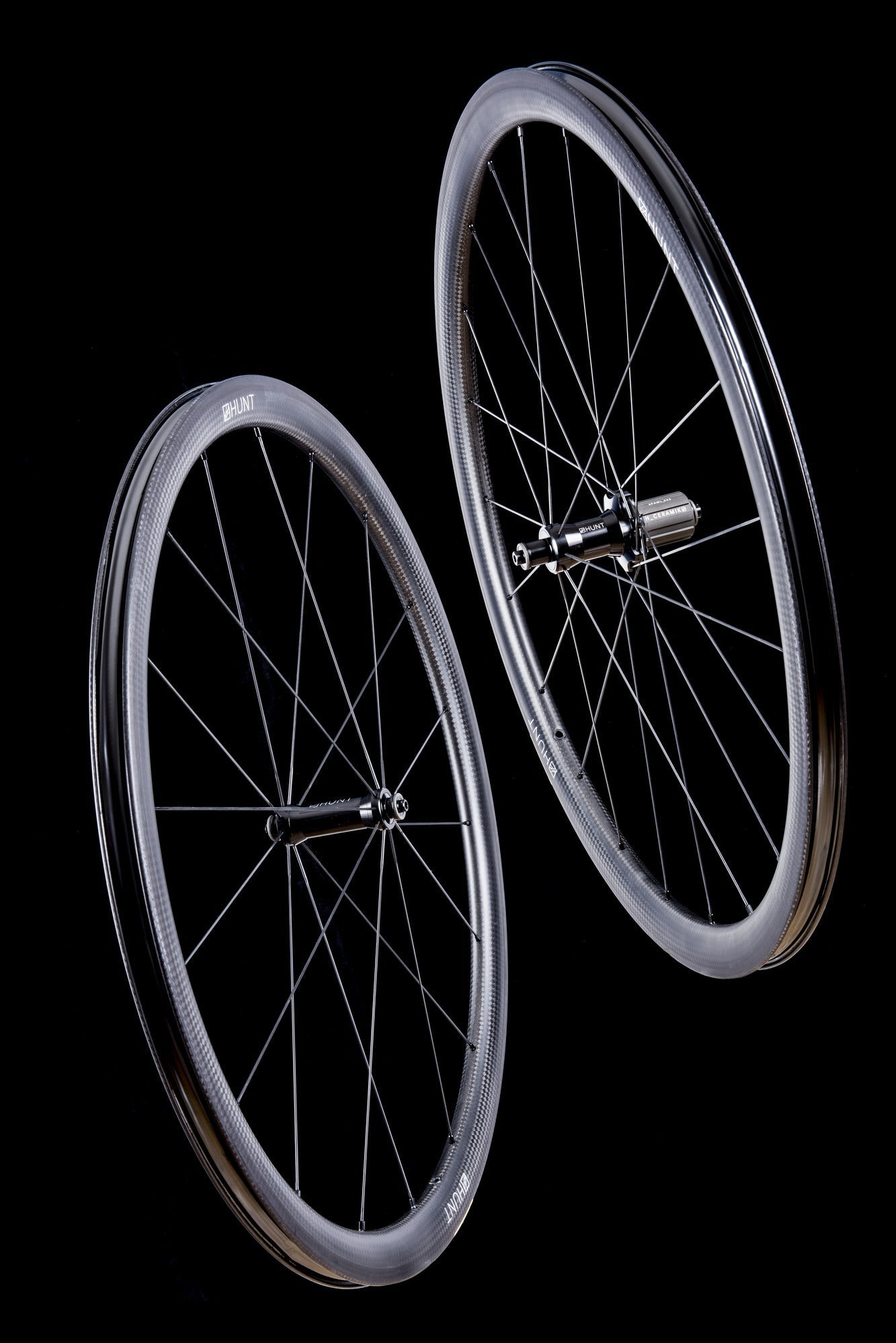 HUNT 36 Carbon Wide Aero Wheelset - Lightweight Carbon Road Bike Wheels for Speed & Performance | Perfect for Racing, Triathlon & Road Cycling