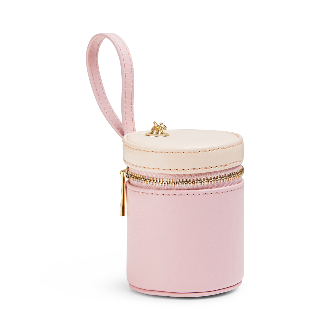 Pink and Tan Dog Treats Bag - Durable and Stylish Pet Treat Pouch for Training, Walks, and Outdoor Adventures