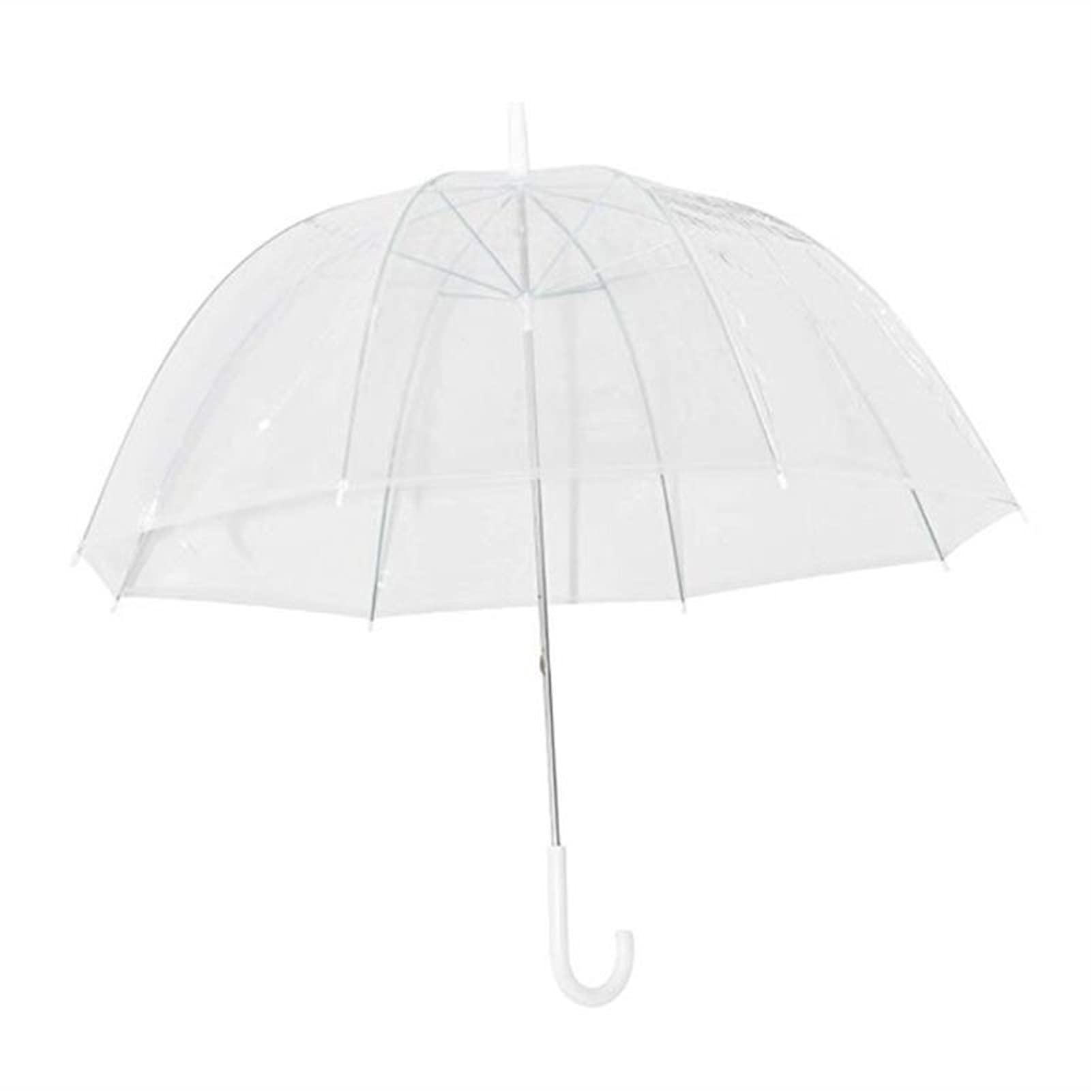 Clear Bubble Dome Windproof Umbrella - Transparent Outdoor Rain & Sun Protection for Patio, Garden, and Beach - Heavy Duty Decorative Umbrella (Color: Clear)