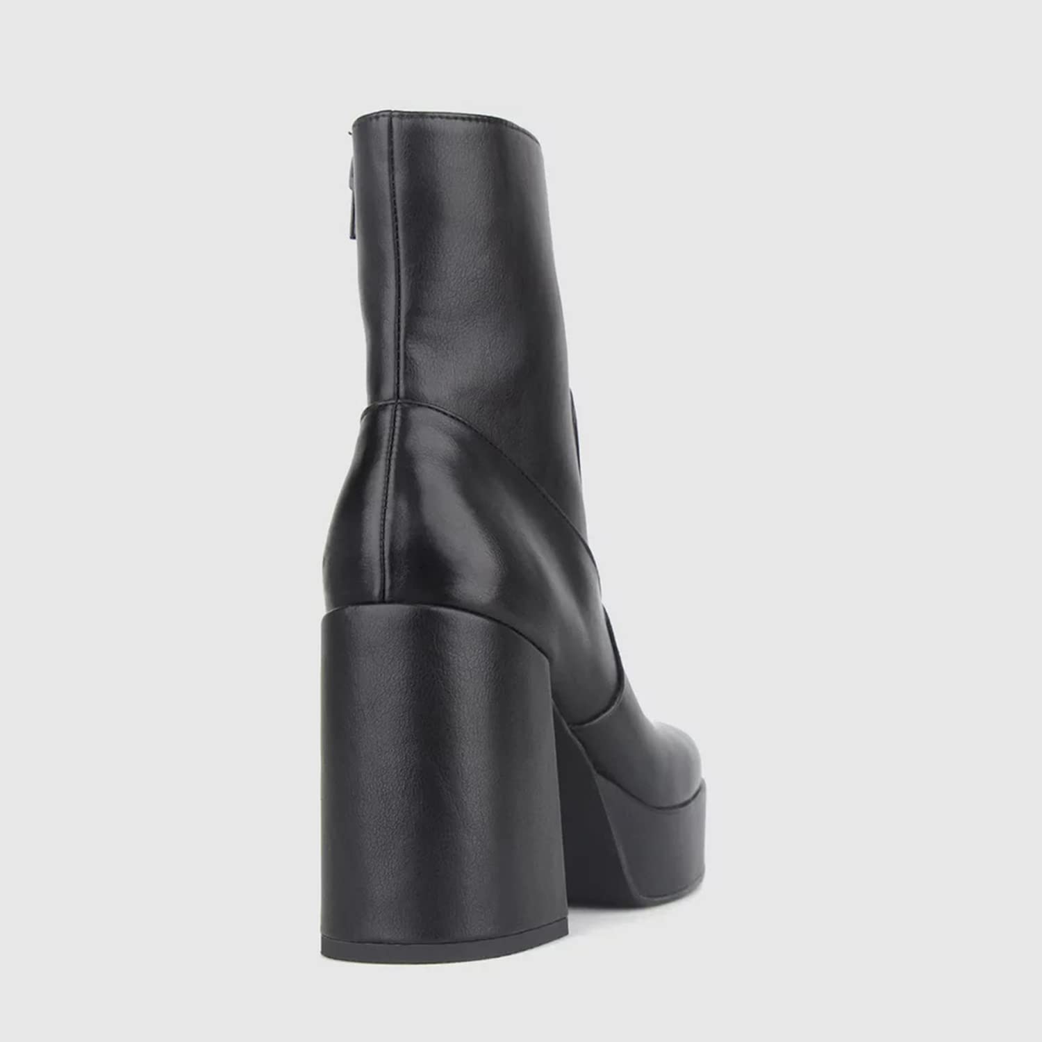 FOWT Women's Chunky Heel Ankle Boots - Waterproof Leather Square Toe Booties with Side Zipper | Platform High Heel Shoes for Work, Party, Dance & Outdoor Casual Wear | US Size 4-16