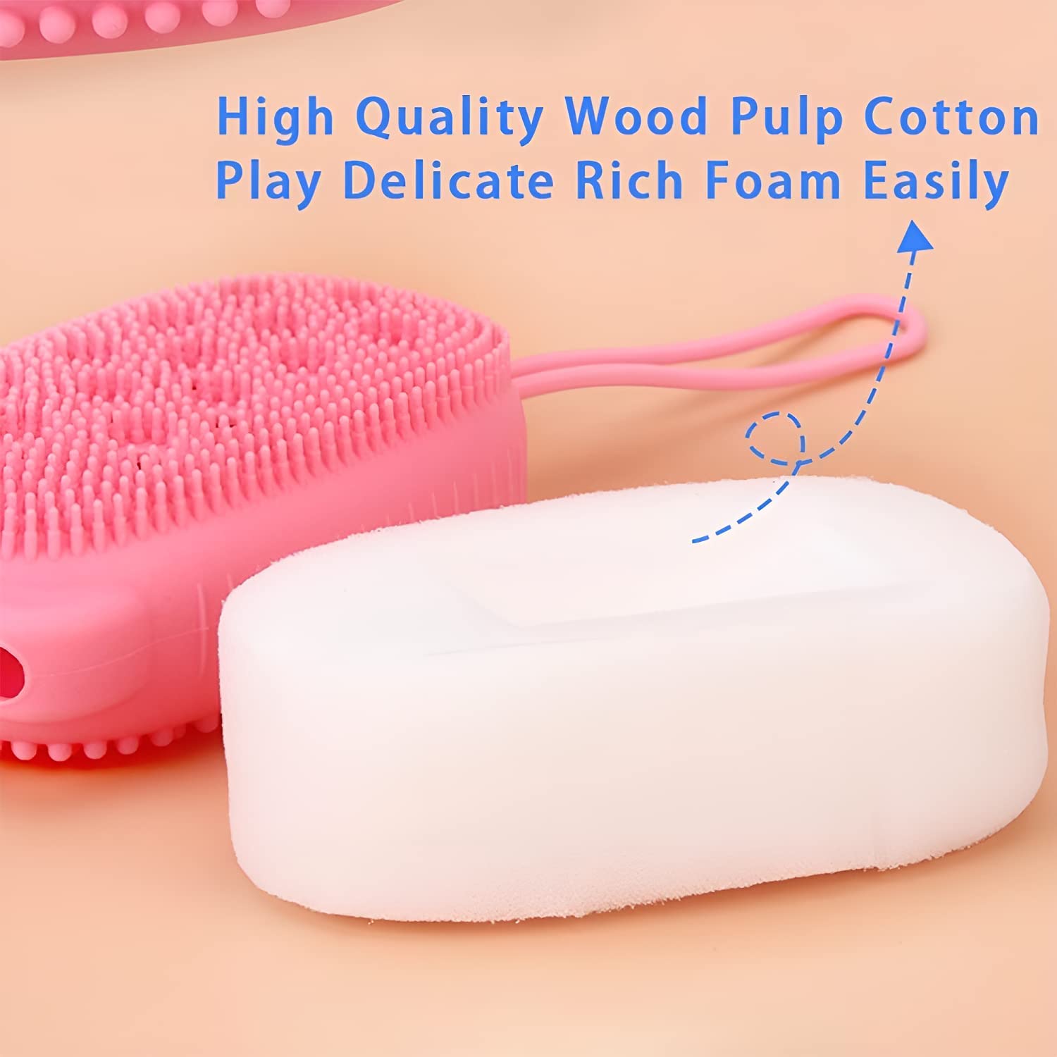 LD LUCIDO DECORE Silicone Bubble Bath Brush - Ultra Soft Exfoliating Body Scrubber for Shower | Unisex Bath Brush for Healthy Skin & Relaxation | Perfect for Spa, Massage & Self-Care Routines
