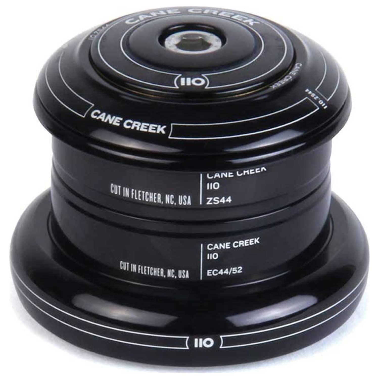 Cane Creek 110-SERIES Bicycle Headset ZS44/28.6|EC44/30 - Black - Premium MTB & Road Bike Headset for Smooth Steering - Perfect for Mountain Biking, Road Cycling & Commuting