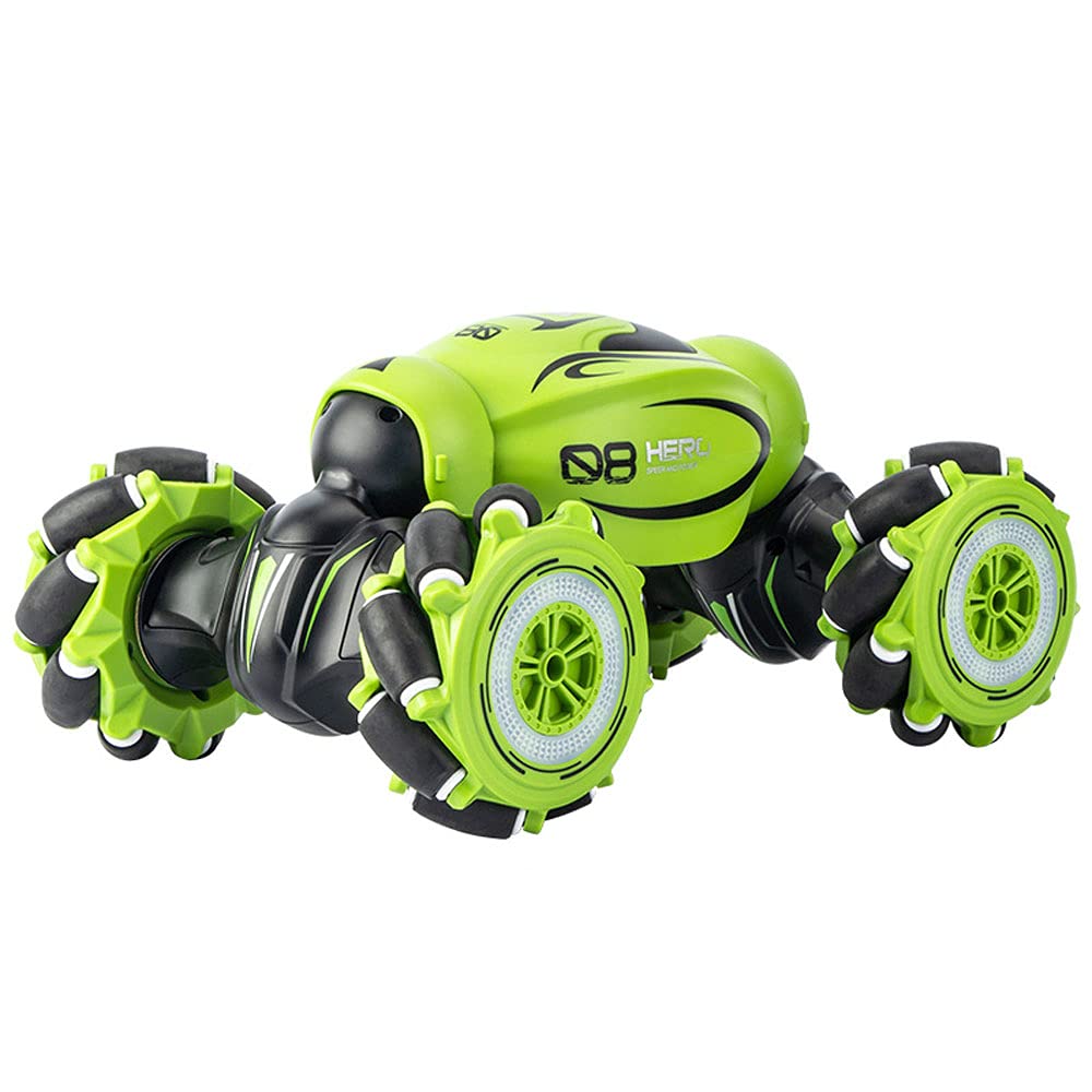 Rechargeable 2.4Ghz RC Drift Stunt Car with Dual Remote Control - 4WD Off-Road Climbing & Transforming Toy Car for Boys - Perfect Gift for Kids Birthday, Outdoor Play & Racing Competition