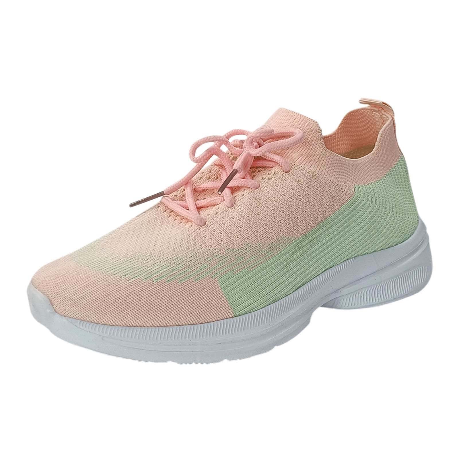 **YUHAOTIN Women's Wide Width Breathable Lace-Up Casual Shoes – Lightweight Work & Sport Trainers for Plantar Fasciitis & Swollen Feet – Perfect for Walking, Work & Everyday Comfort**