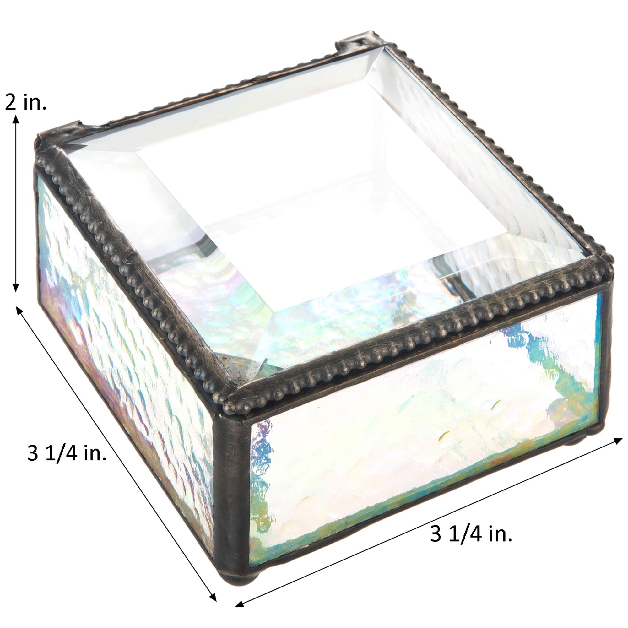Personalized Glass Jewelry Box - Grandma Gift for Mother's Day & Birthday | Keepsake Display Case for Vanity Organizer
