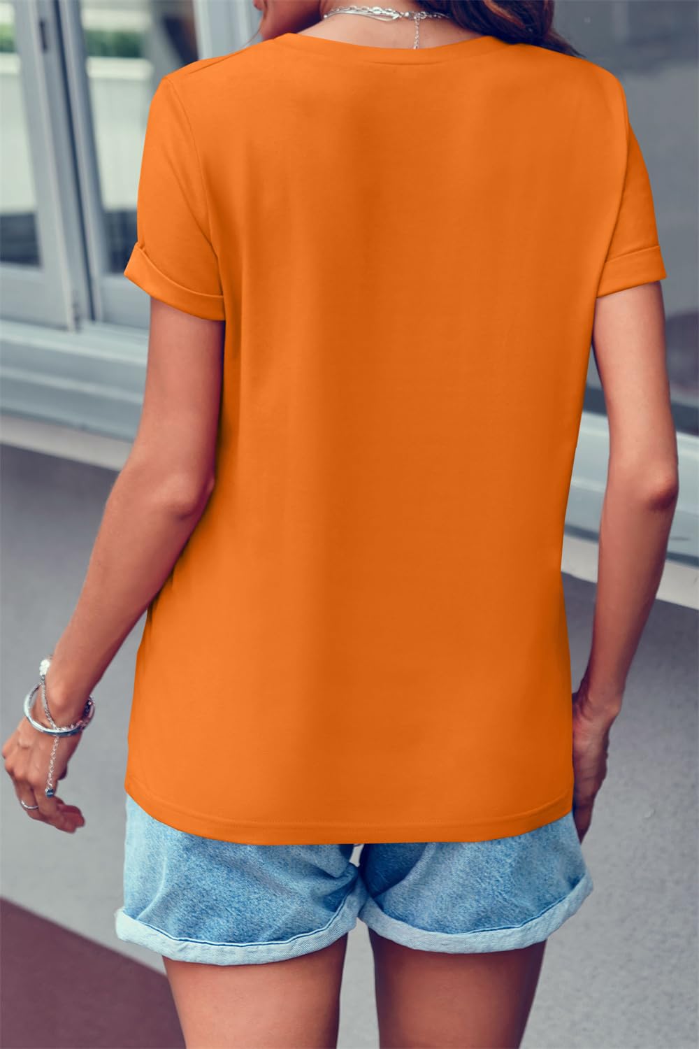 Qianxitang Women's Cute Graphic Print Cotton T-Shirt - Summer Casual Round Neck Short Sleeve Blouse for Everyday Wear & Outings