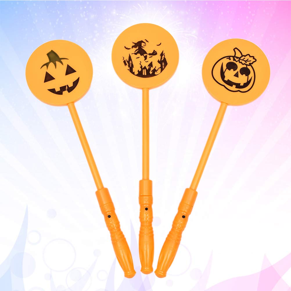 BESPORTBLE 3-Pack Glow Sticks for Babies - Bright Pumpkin Light Sticks for Halloween Decorations, Baby Toys & Child Safety - Perfect for Trick-or-Treating, Party Favors & Nighttime Play