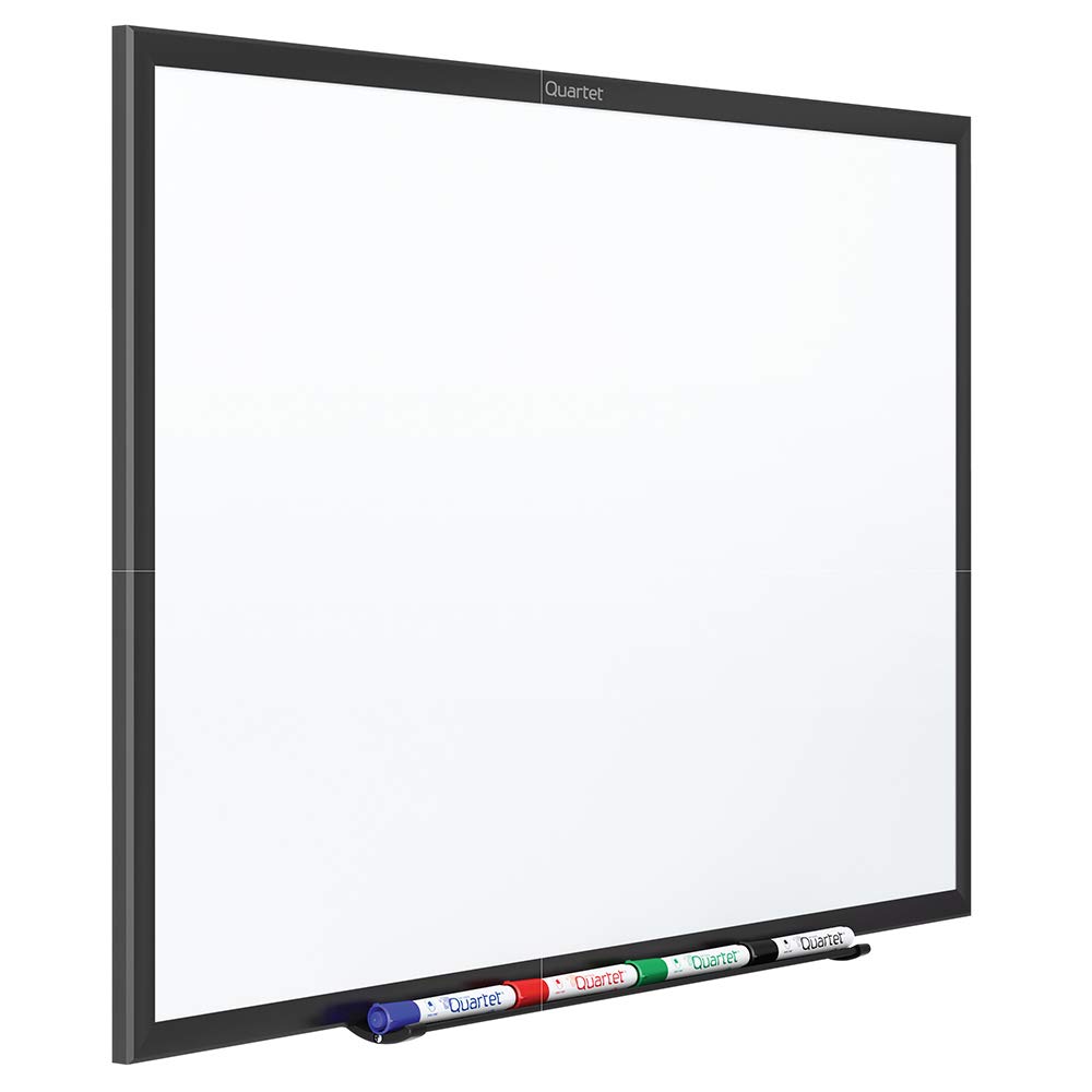 Quartet Magnetic Dry Erase White Board 4' x 3' - Premium Nano-Clean Surface Resists Stains, Black Aluminum Frame (SM534B) - Perfect for Office Meetings, Classroom Teaching & Home Organization