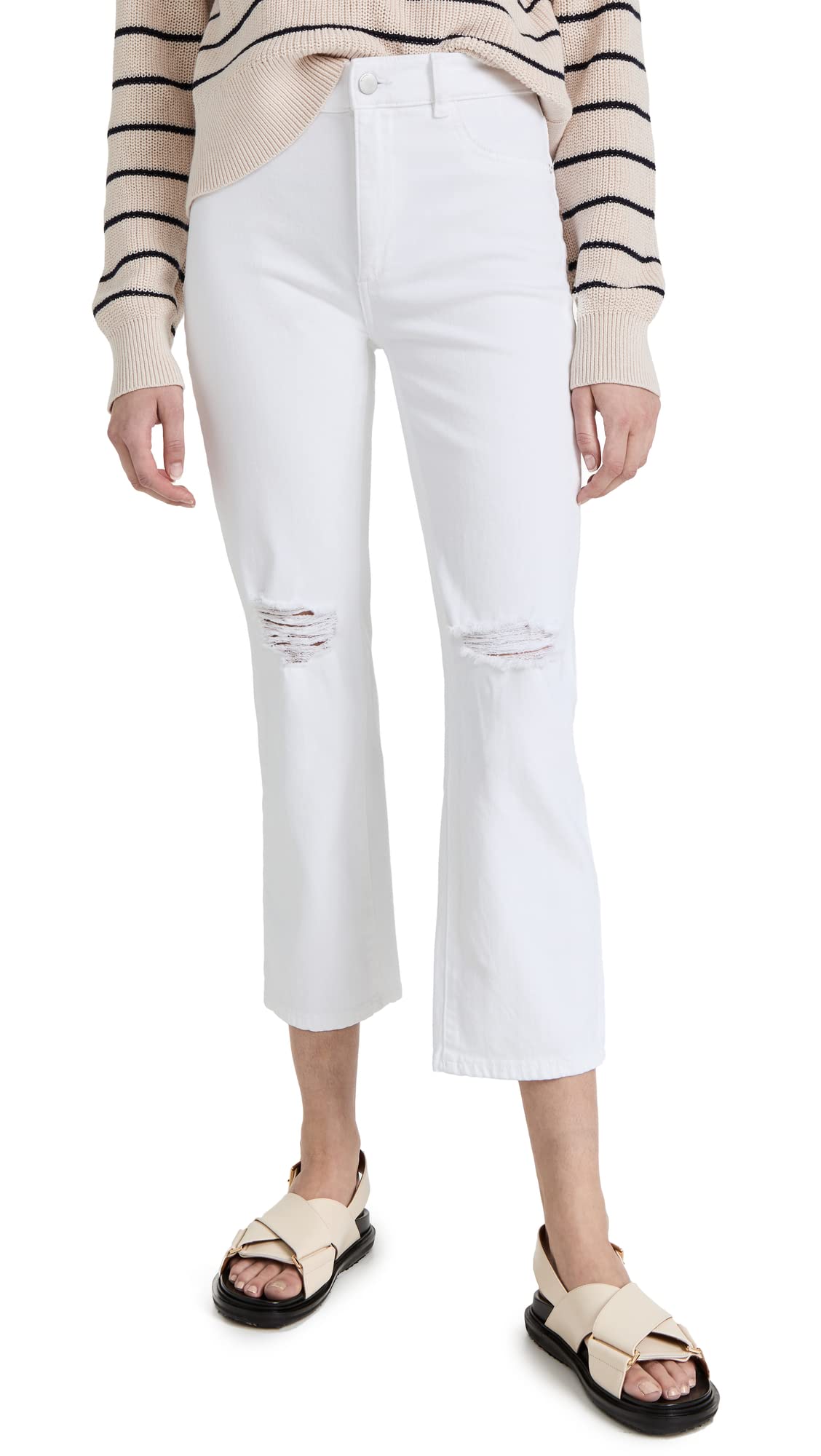 DL1961 Women's Patti Straight Leg Jeans - High Waist Stretch Denim for Everyday Comfort | Office & Casual Wear