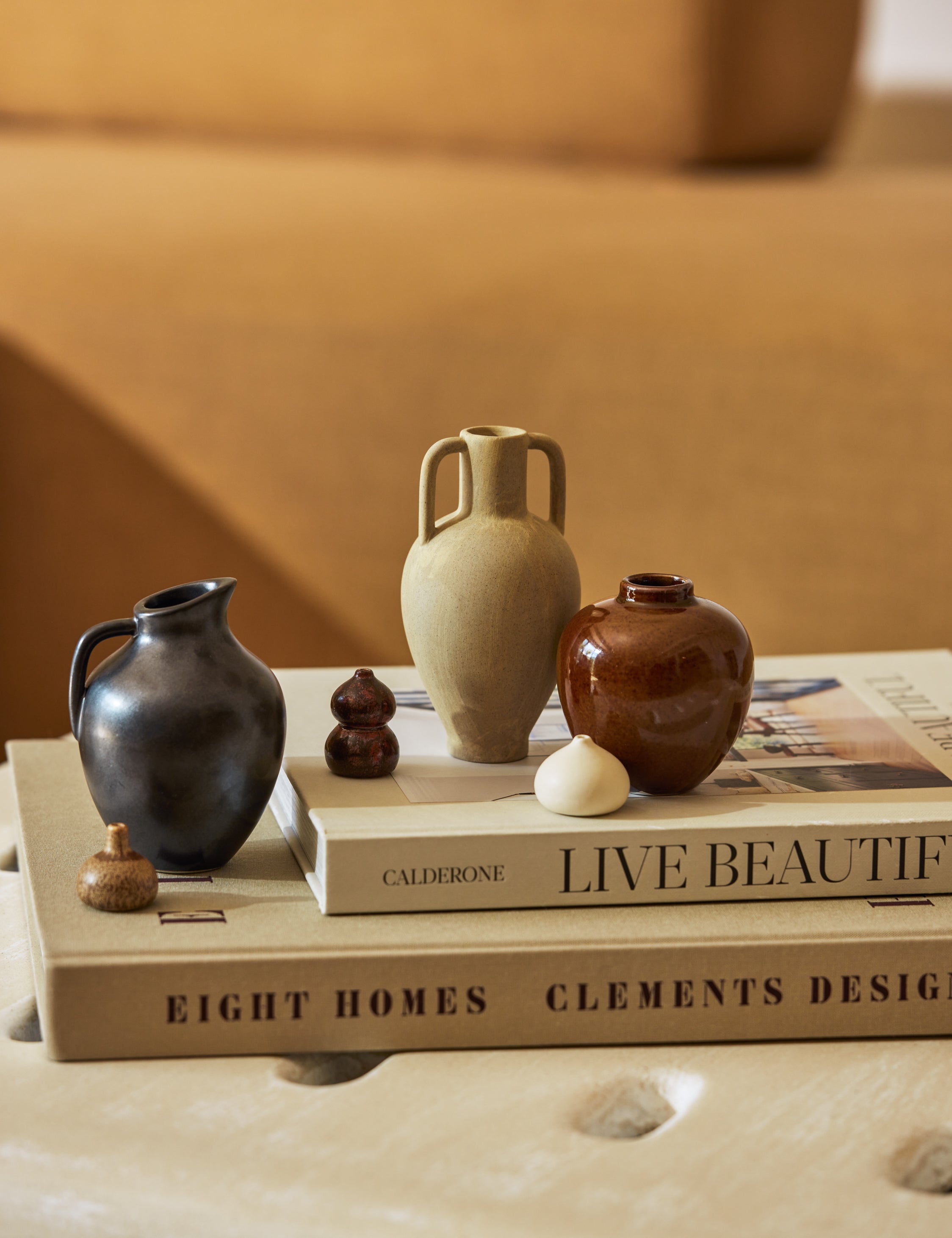 Ferm Living Ary I Mini Vase - Modern Ceramic Home Decor for Small Flowers & Succulents - Perfect for Tabletops, Shelves & Office Desks