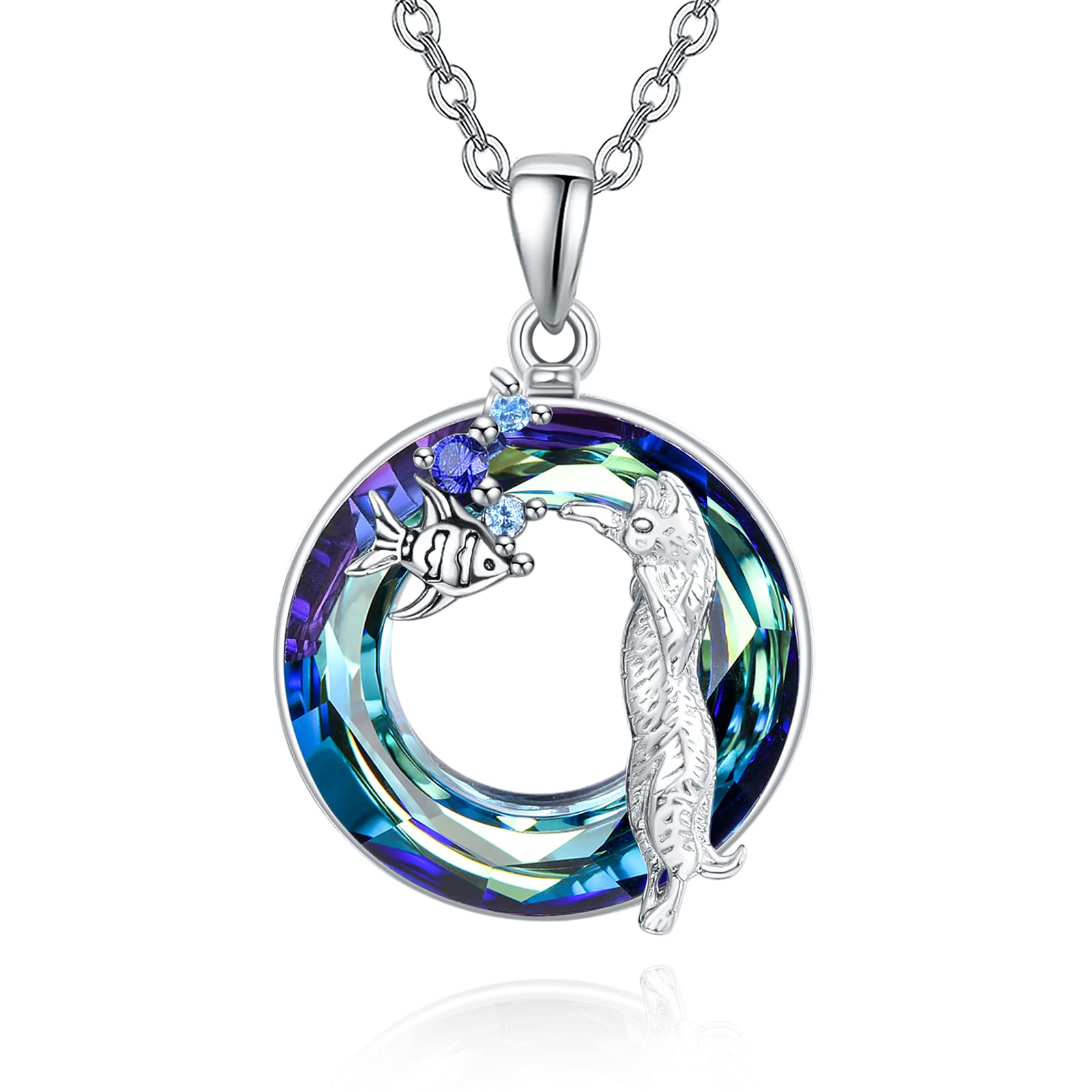 DreamBoat Sterling Silver Cat Necklace for Women - Elegant Crystal Cat Pendant, Cute Animal Jewelry, Perfect Friendship Gift for Cat Lovers | Ideal for Birthdays, Anniversaries & Everyday Wear