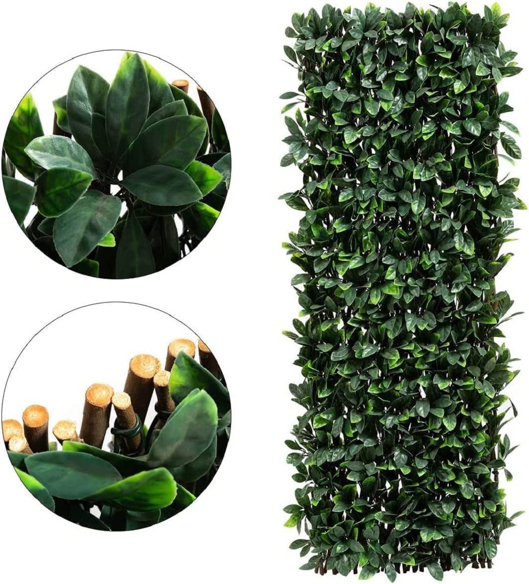 DOEWORKS 4PCS Expandable Faux Ivy Privacy Fence Screen - Outdoor Balcony Patio Garden Backyard Decor, Natural Greenery Backdrop for Home, Wedding & Party Decorations