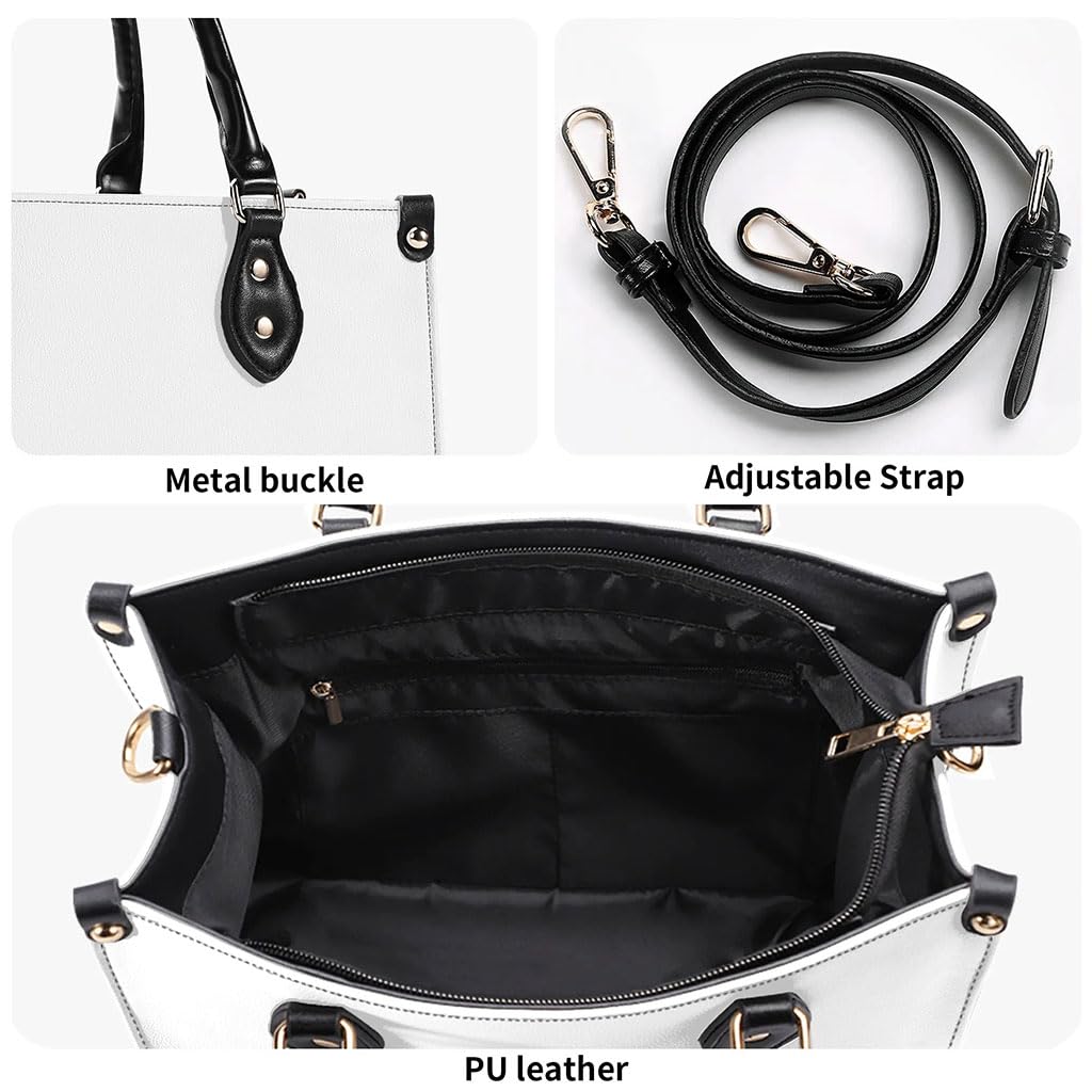 Stylish Black Leather Crossbody Bag for Women - Personalized Witch Design, Chic Shoulder Purse with Adjustable Strap for Travel, School & Work | Perfect Halloween Gift (11.6