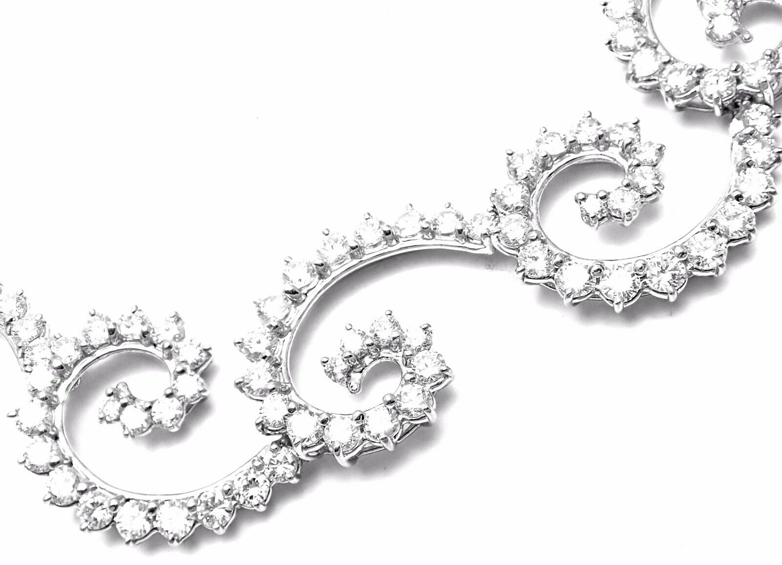 Authentic Angela Cummings Platinum 34 Carat Diamond Necklace Vintage 1995 - Luxury Jewelry for Weddings, Anniversaries & Special Occasions