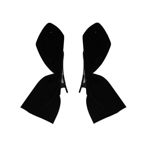 1 Pair Cute Ribbon Bow Hair Clips for Girls, Women & Kids - Black Hair Accessories for School, Parties & Everyday Wear