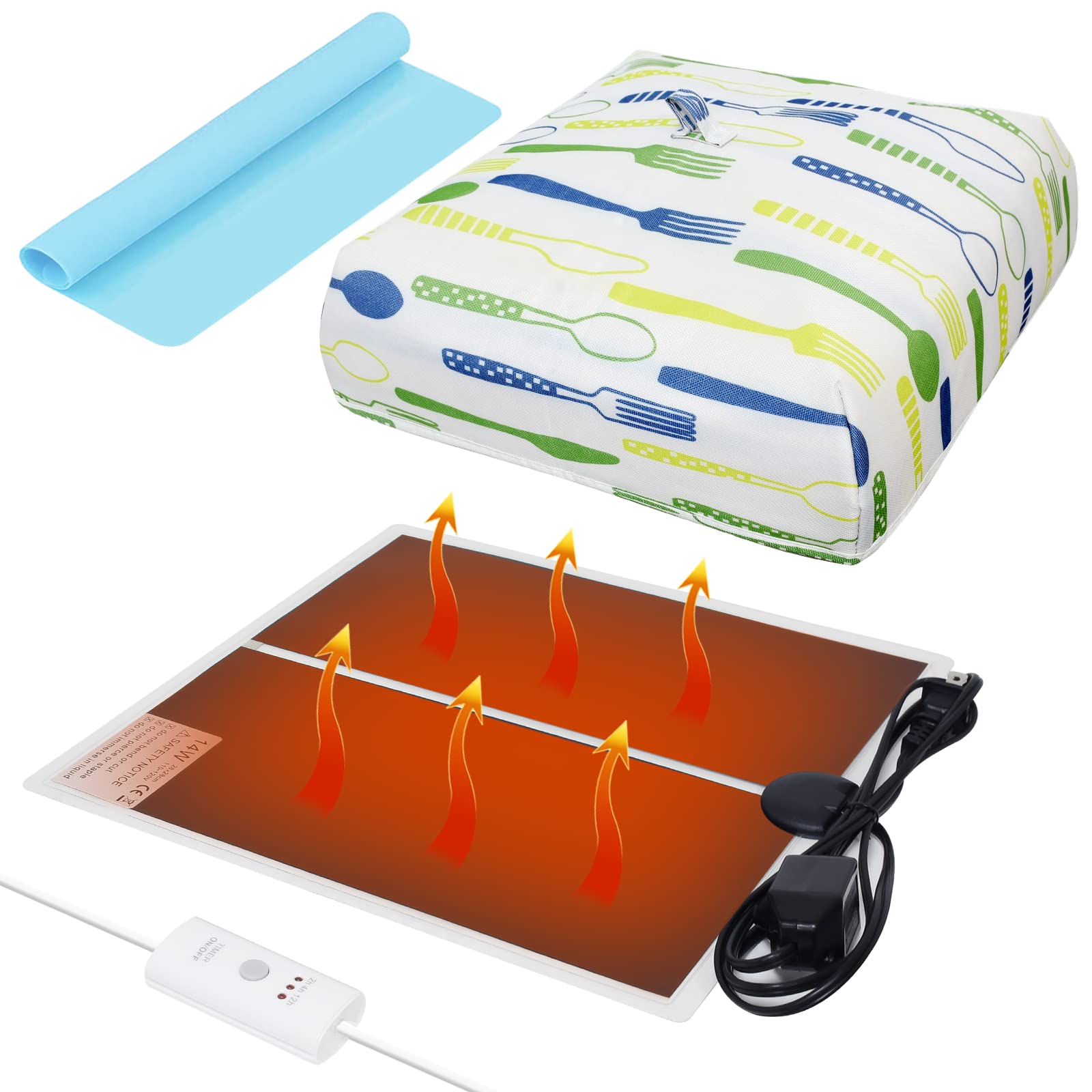 Resin Heating Mat - Fast Drying Curing Machine with Silicone Pad, Adjustable Temperature & Timer, Perfect for Epoxy Resin, DIY Crafts, Jewelry Making - Ideal for Home Studios & Art Workshops