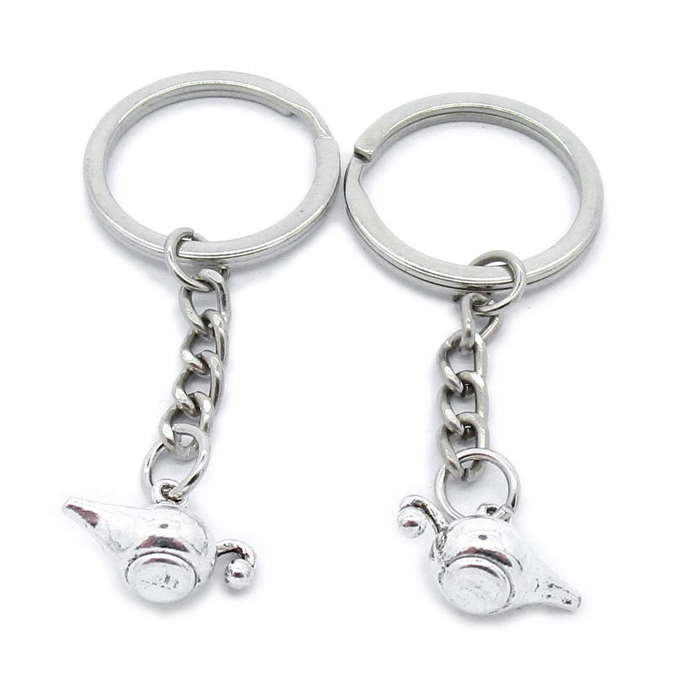 Antique Silver Metal Keychain - Vintage Flagon Wine Pot Teapot Key Ring for Keys, Gifts & Collectibles | Perfect for Home Decor, Party Favors & Unique Accessories