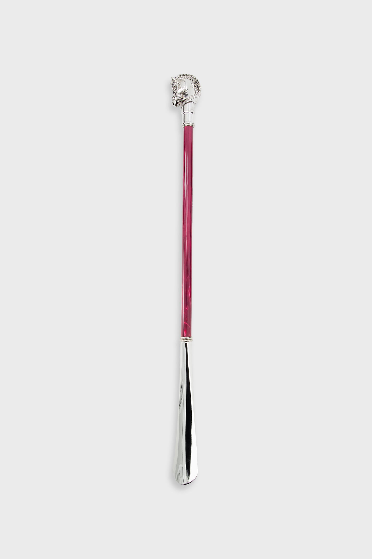 Pasotti Premium Red and Silver Horse Shoehorn - Luxury Shoe Horn for Men & Women - Perfect for Dress Shoes, Boots, and Easy Slip-On - Ideal Gift for Shoe Lovers and Fashion Enthusiasts