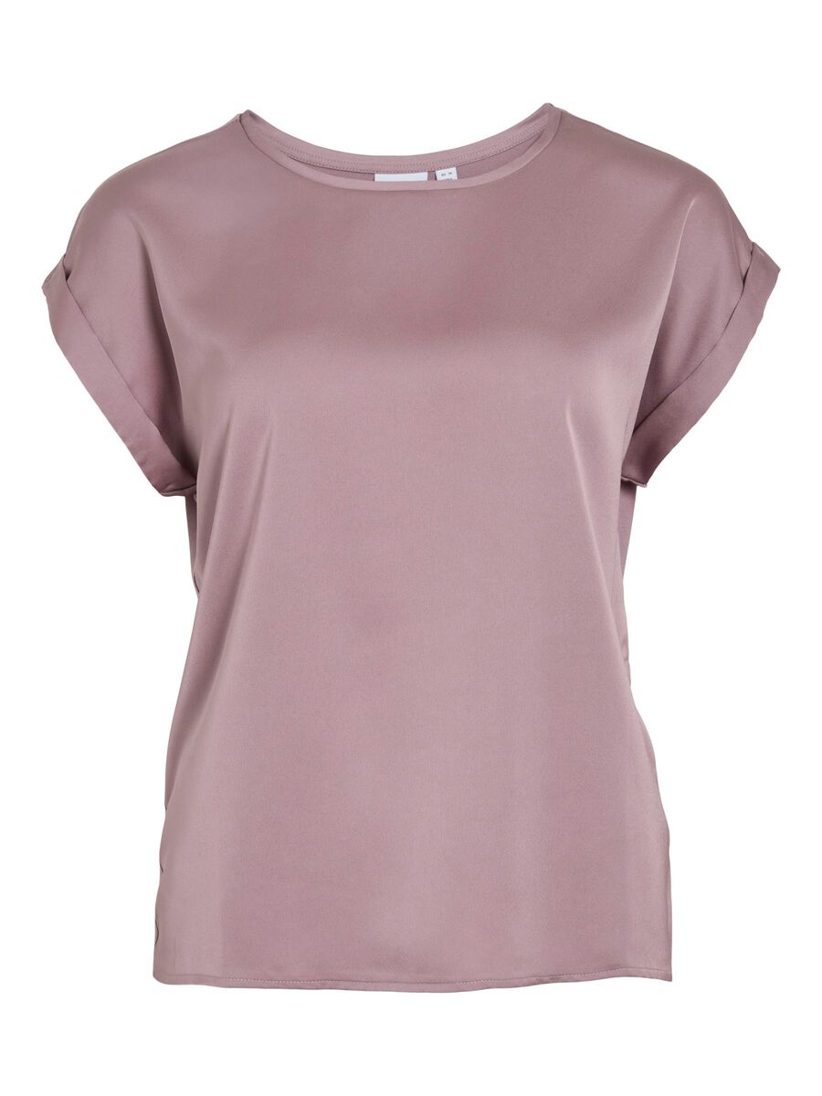 Elle Women's Satin Blouse - Elegant Toadstool Print Tops for Work & Evening Wear | Breathable Comfort Shirt for Office, Date Night & Special Occasions