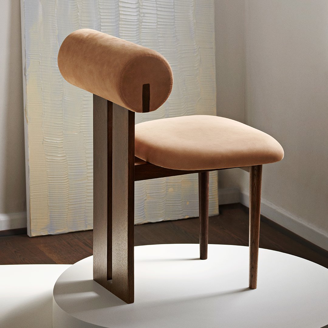 Modern Hippo Side Chair - Sturdy Wooden Accent Chair for Dining Room, Living Room & Office - Comfortable & Stylish Home Decor