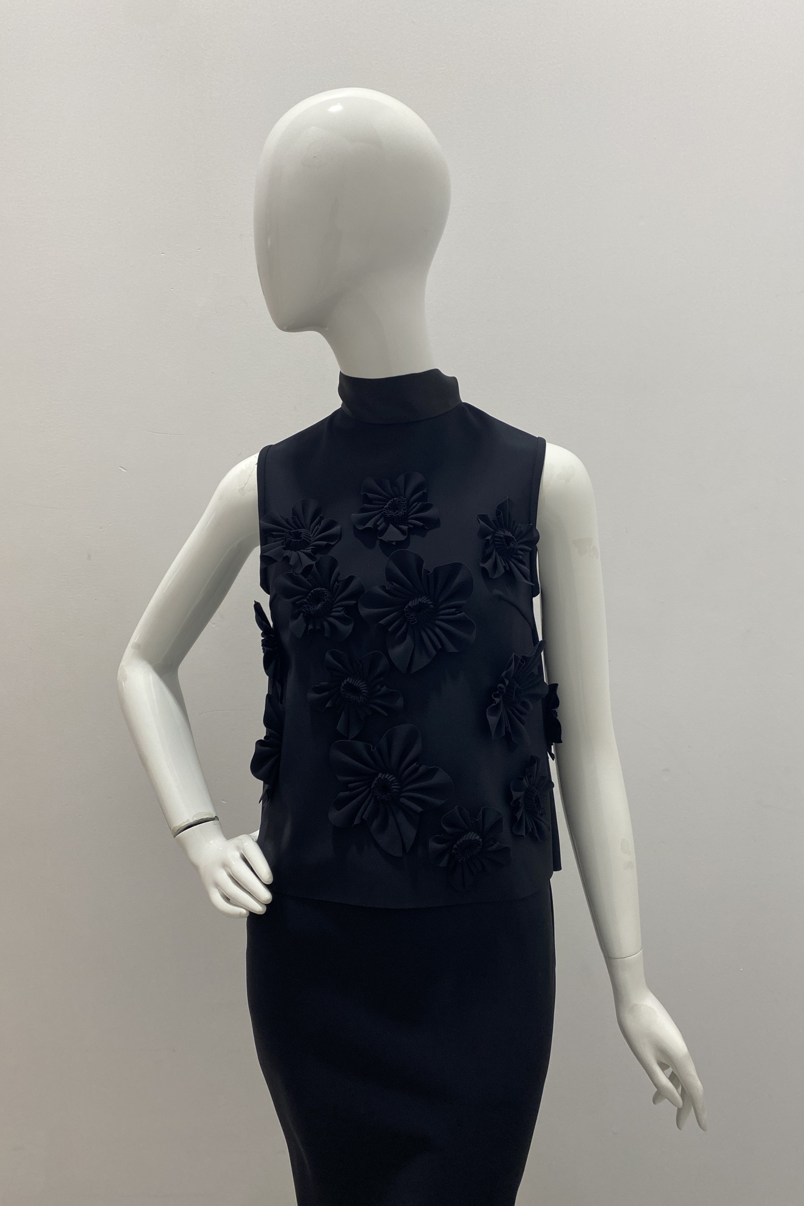 Greta Constantine Women's Quince Floral Applique Tie Detail Blouse - Elegant Party & Evening Wear for Special Occasions