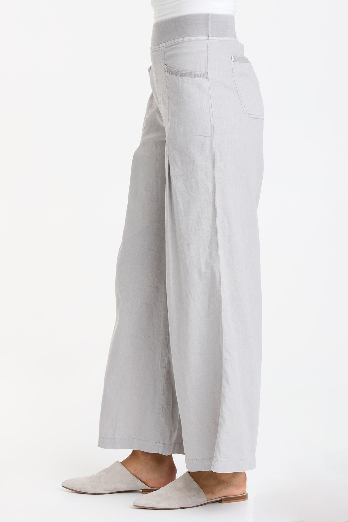Premium Teresa Cotton Pants - Soft Grey Pigment Dye for Women | Comfortable Casual Wear for Lounge, Yoga & Everyday Outfits