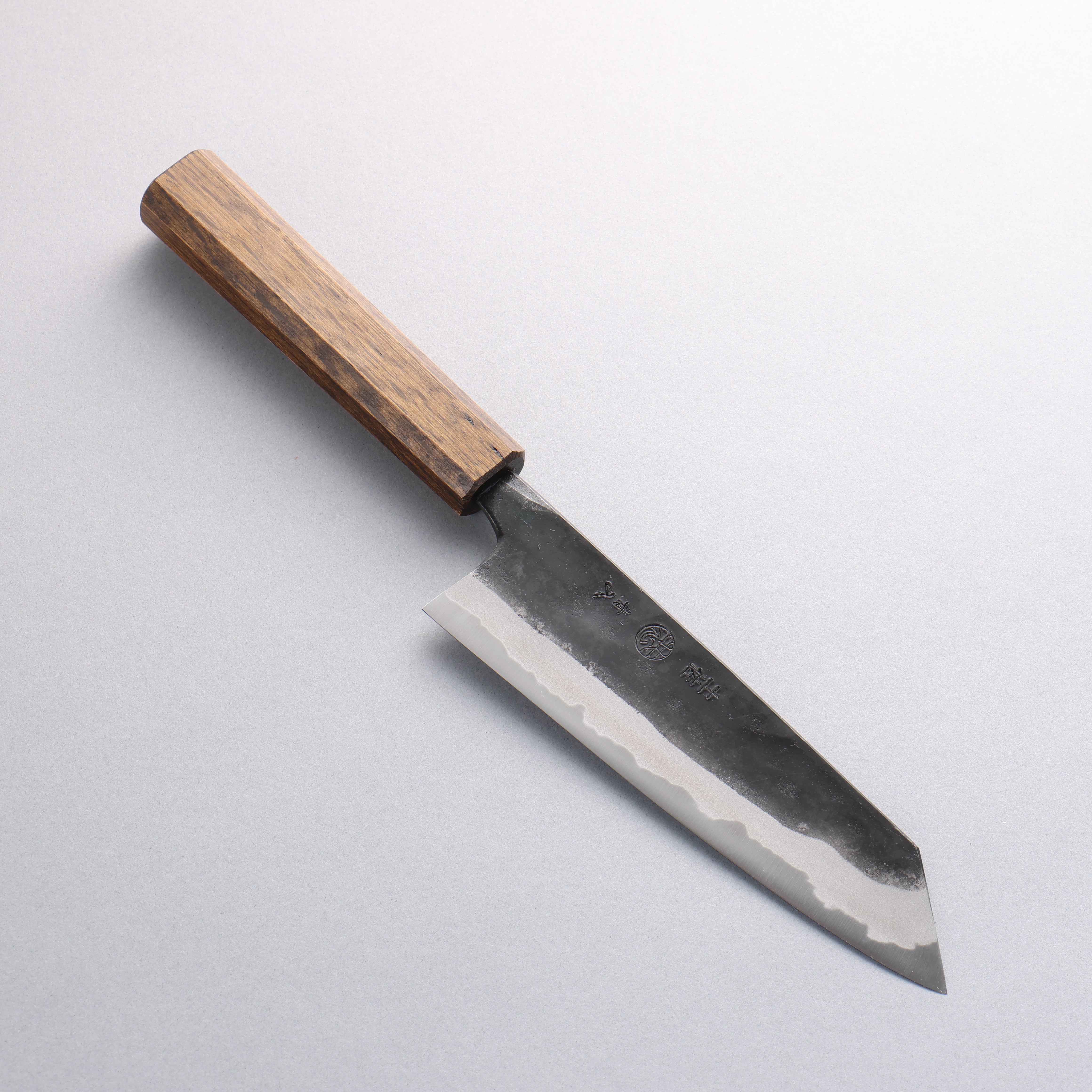 Premium Kyohei Shindo Blue Steel Black Bunka Knife 165mm with Live Oak Lacquered Handle - Japanese Kitchen Knife for Slicing, Dicing & Precision Cooking
