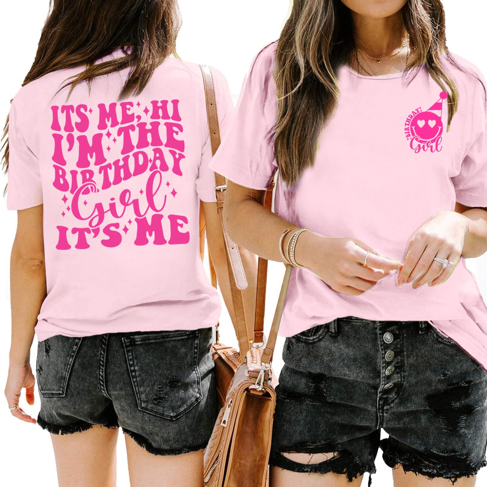 Funny Birthday Shirt for Women - 'It's Me Hi I'm The Birthday Girl' Cute T-Shirt | Perfect Birthday Party Gift & Casual Outfit for Celebrations