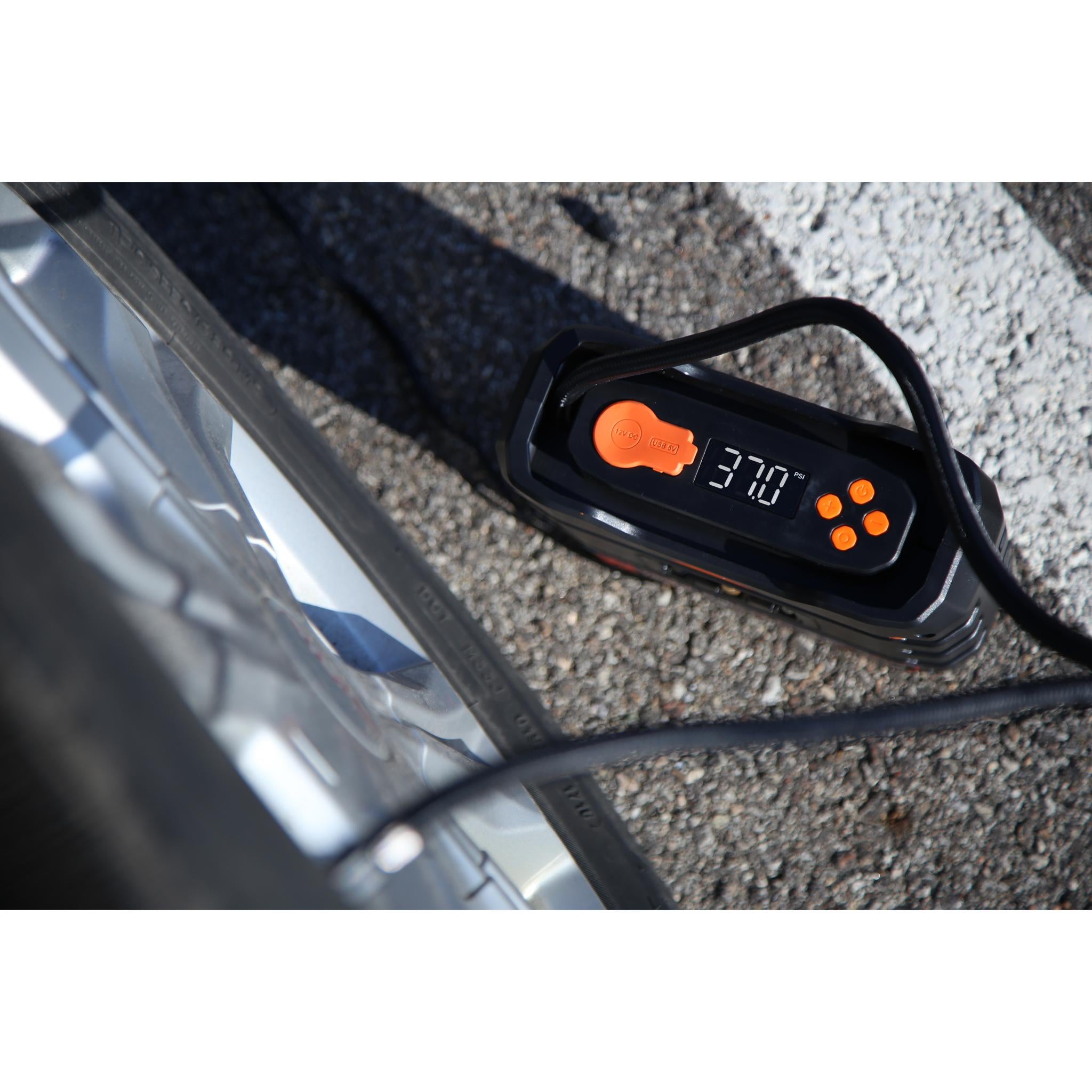 WEN AA2225 12V 90 PSI 0.8 CFM Portable Air Compressor - Tire Inflator with Carrying Case for Cars, Bikes & Sports Equipment | Perfect for Road Trips, Camping & Emergency Use