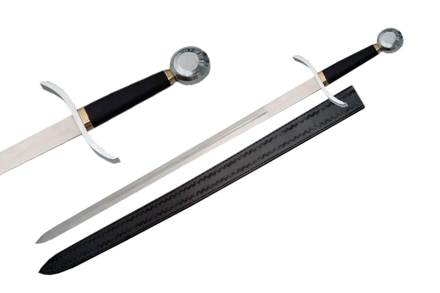Szco Supplies Silver Knight Sword - Medieval Replica Sword for Collectors, Cosplay & Home Decor | Perfect for Renaissance Fairs, Theater Props & Gift Giving