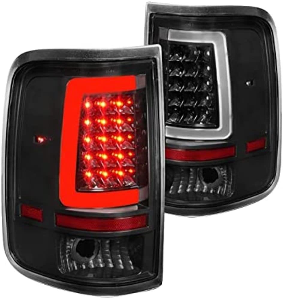 ANZO 311342 LED Tail Lights with Light Bar for 2004-2006 Ford F-150 - Black Housing & Clear Lens - Upgrade Your Truck's Style & Visibility for Night Driving