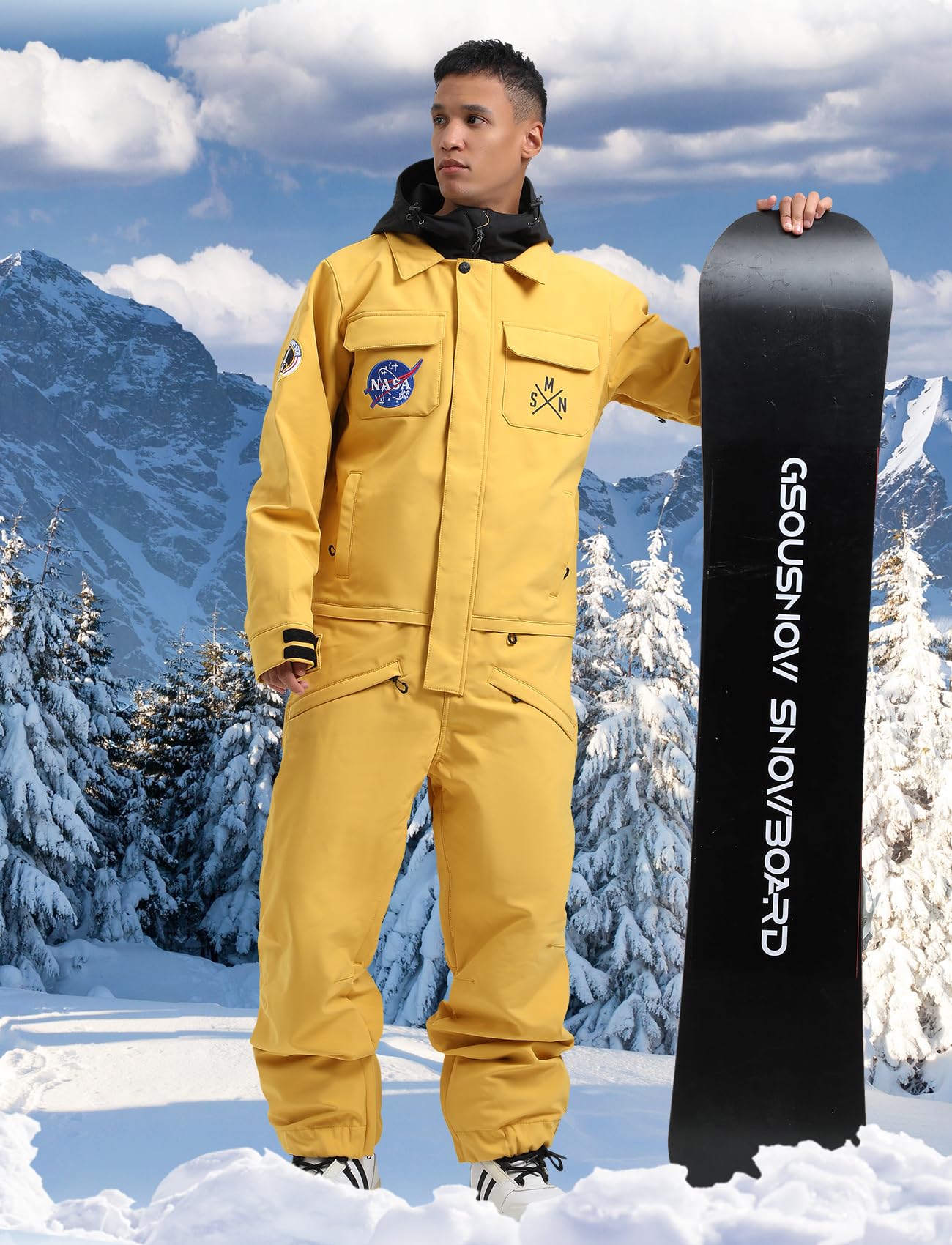 GSOU SNOW Ski Suits for Women & Men - Waterproof Windproof Insulated One-Piece Snowsuit | Winter Sports, Skiing, Snowboarding, Snowmobiling