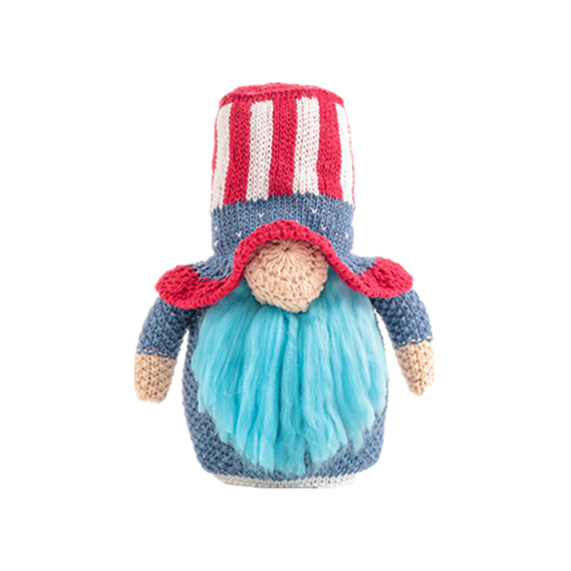BULINGNA Patriotic 4th of July Gnome Plush Doll - Independence Day Stuffed Toy for Home Decor (23x16cm, Boy) | Knitted Elf Decorations for Holiday Parties & Seasonal Celebrations