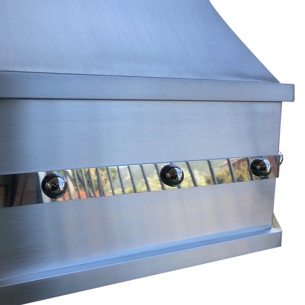 SINDA 36-inch Curved Brushed Stainless Steel Range Hood - SRH3C 3TR AMTR Commercial Grade Kitchen Vent Hood for Home & Restaurant Use