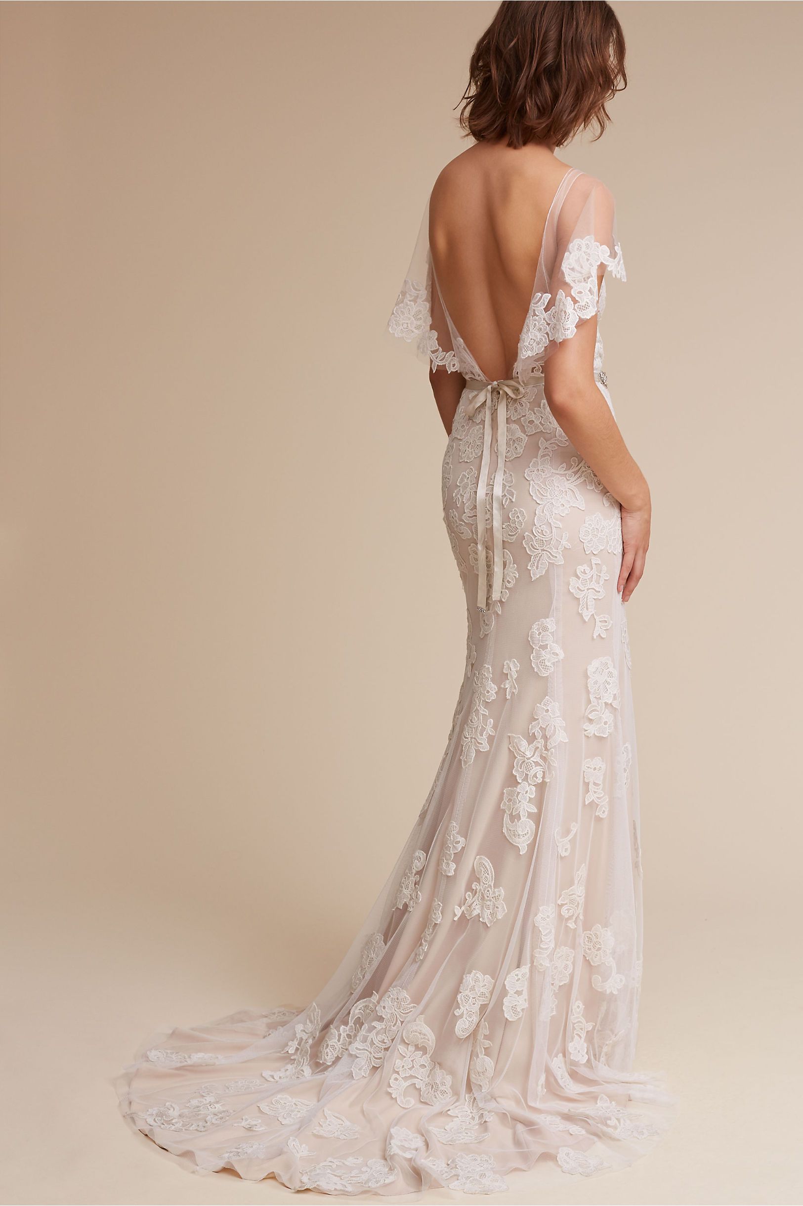 BHLDN Willowby Sierra Gown - Elegant Lace Wedding Dress for Bride, Perfect for Beach, Garden & Outdoor Ceremonies