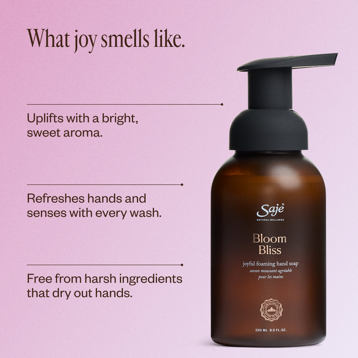 Bloom Bliss Joyful Foaming Hand Soap - Refreshing & Moisturizing for Soft Skin | Perfect for Bathroom, Kitchen & Office Use