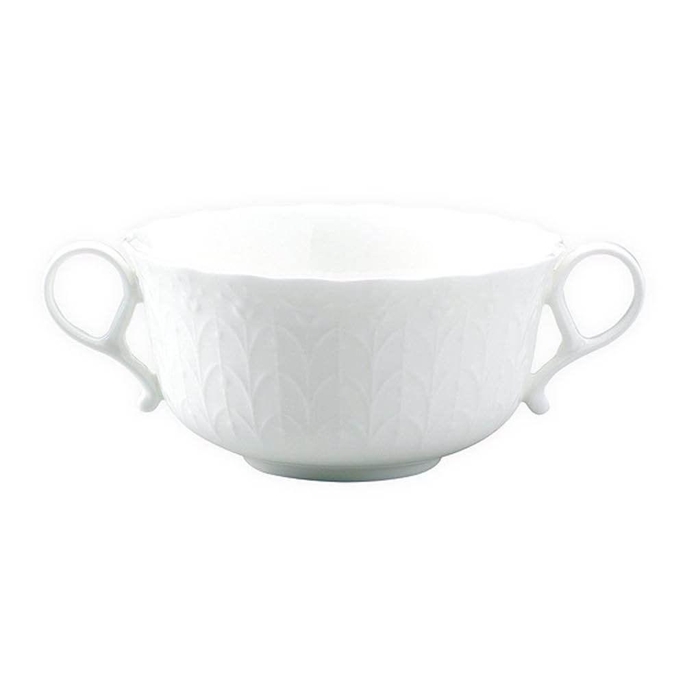 Narumi 9968-2297P Silky White Soup Cup - 10.2 fl oz (290 cc) Microwave & Dishwasher Safe Porcelain Bowl - Perfect for Ramen, Soup & Cereal at Home or Office