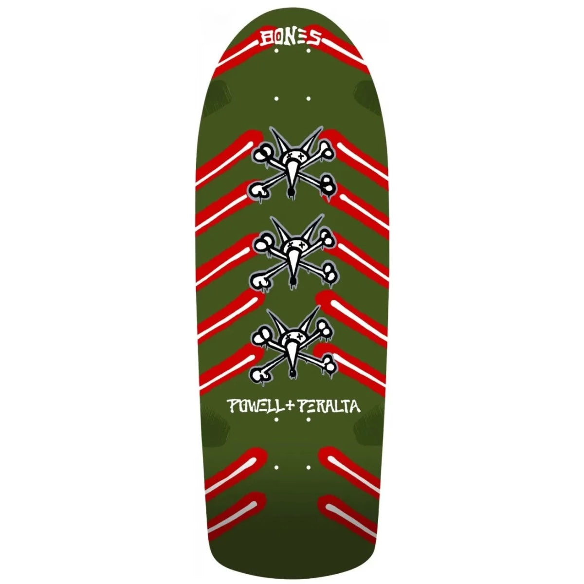 Powell Peralta OG Rat Bones Skateboard Deck - Olive Green 10