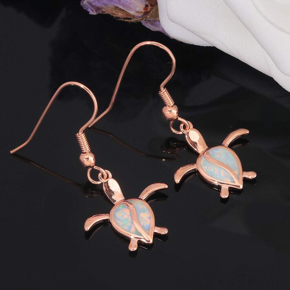 CiNily Dangle Drop Earrings for Women - 18K Gold Plated Opal Earrings with Ocean Wave Design | Perfect for Beach Vacations, Weddings & Everyday Elegance
