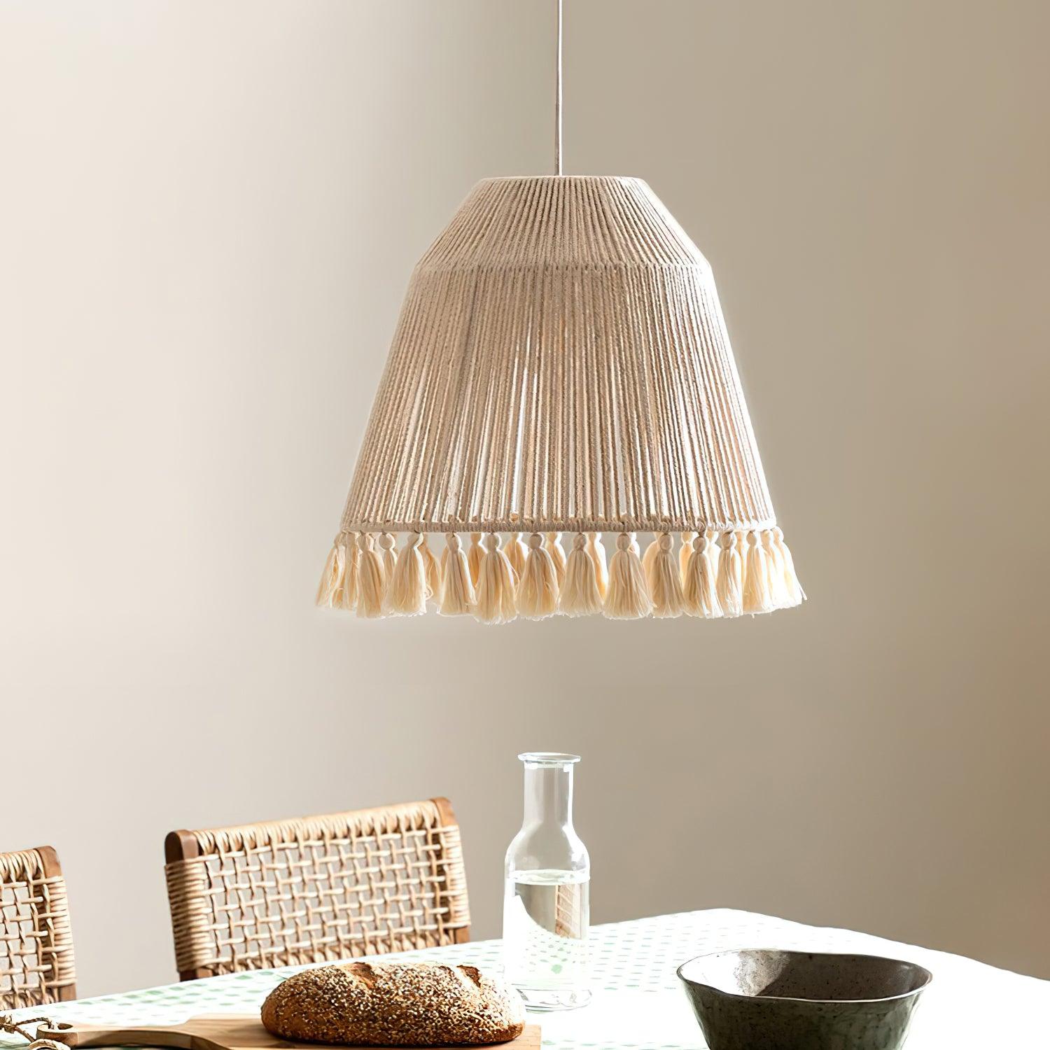 Stylish Chase Tassel Pendant Light Fixture - Modern Hanging Chandelier for Dining Room, Kitchen Island & Bedroom Decor