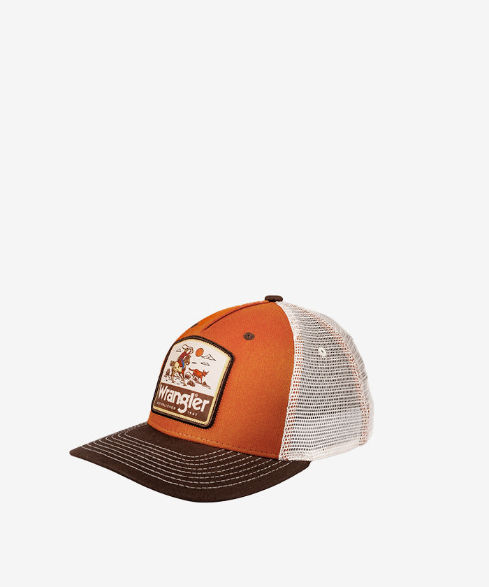 Wrangler Chase Mesh Back Hat - Breathable & Adjustable Baseball Cap for Outdoor Activities, Hiking, and Casual Wear